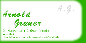 arnold gruner business card