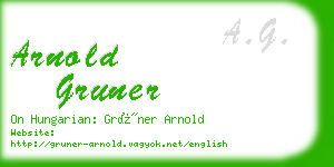 arnold gruner business card